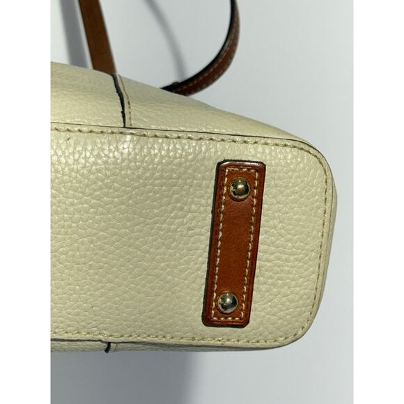 Dooney & Bourke Pebble Leather Small Lexington Tote Bag, Bone Colored - Picture 5 of 14
